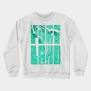 Portland, USA City Map Typography - Watercolor Crewneck Sweatshirt